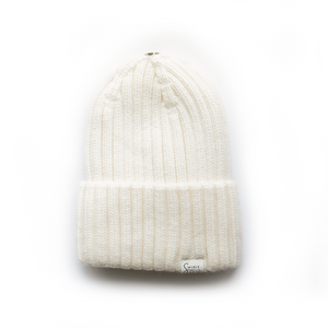 Classic Cashmere Ribbed Silk Lined Hat- Customizable Pom Pom