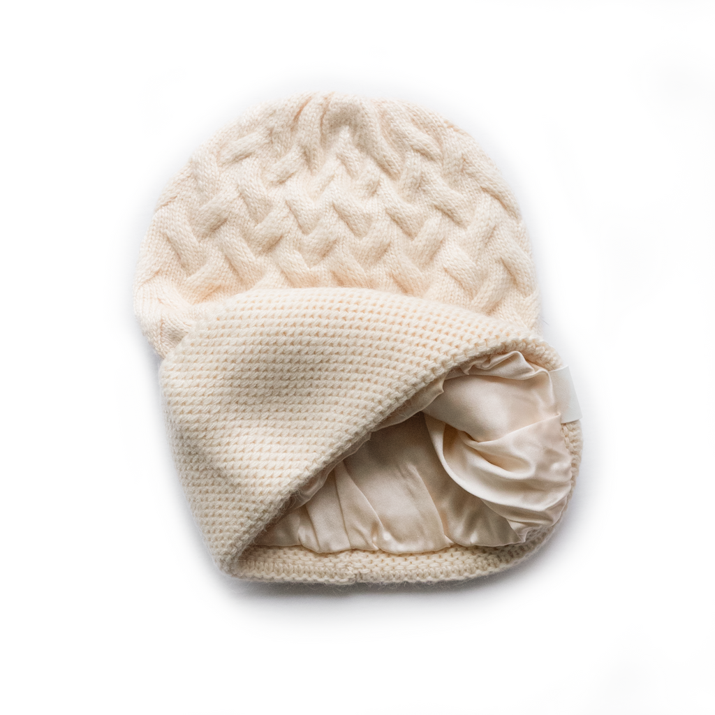 Century Star Satin Lined Beanie - Warm Winter Knit Hat For Men & Women, One Size Fits Most