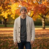 Vintage Silk Lined Cashmere Striped Ski Beanie- Unisex