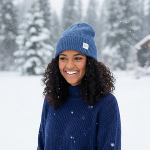 Vintage Silk Lined Cashmere Striped Ski Beanie- Unisex