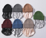 Vintage Silk Lined Cashmere Striped Ski Beanie- Unisex