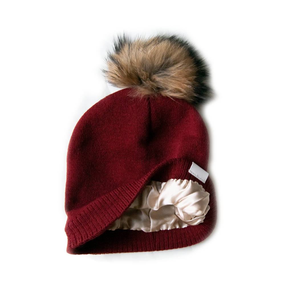 Fur Pom Pom Fleece Lined Beanie, Pom Pom Hat, Knit Beanie, Women Winter Hat,  Chunky Hat, Knit Beanie Hat Chunky, Beanie, Fur Pompom Hat, Hat -   Canada