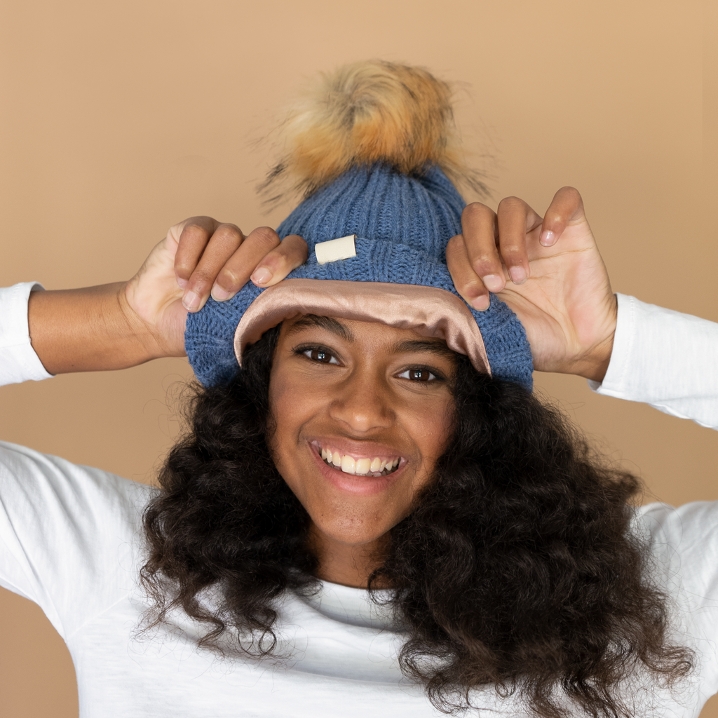 Silk Lined Wool Winter Hat with Removable Pom Pom– Swurly Co Silk Lined Wool Winter Hat with Removable Pom Pom– Swurly Co