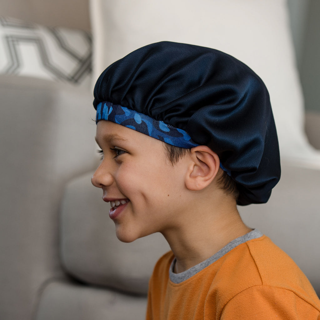 Unisex Children's Adjustable Silk Sleep Caps